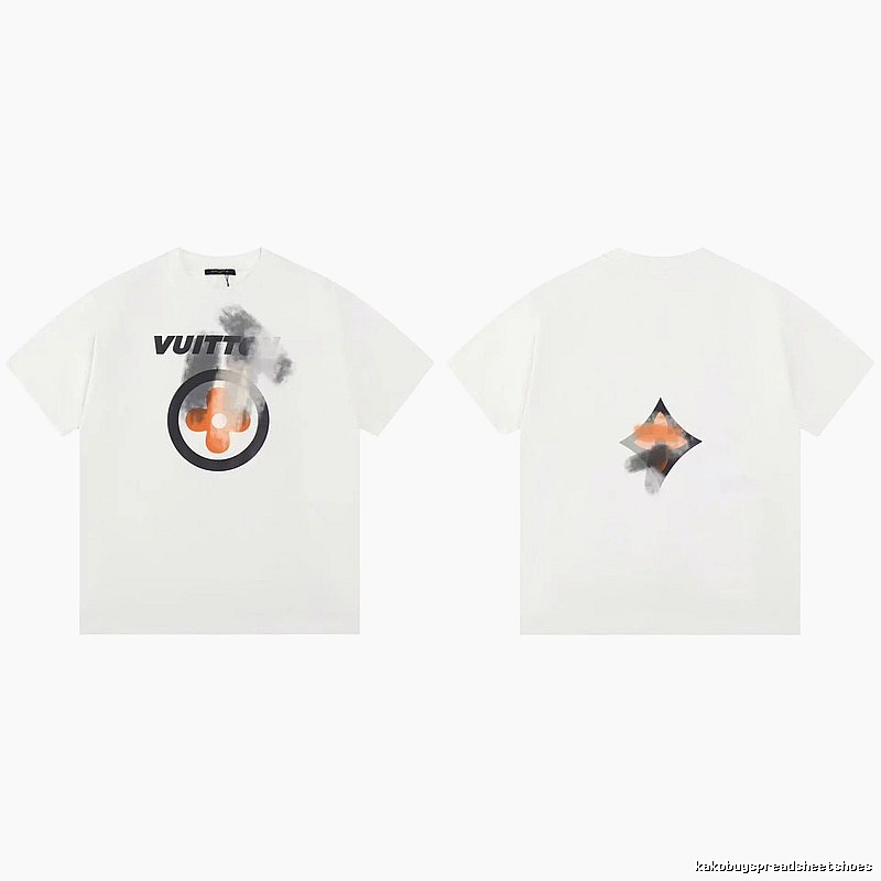 Louis Vuitton Blurred Monogram Trendy & Cool White T-Shirt