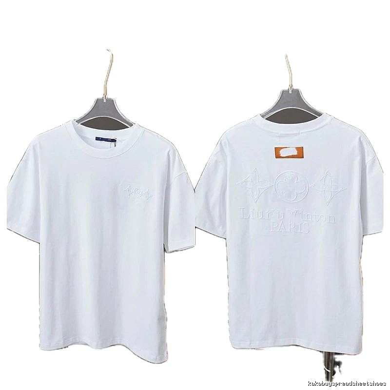 Louis Vuitton Embossed Trendy Style White T-Shirt
