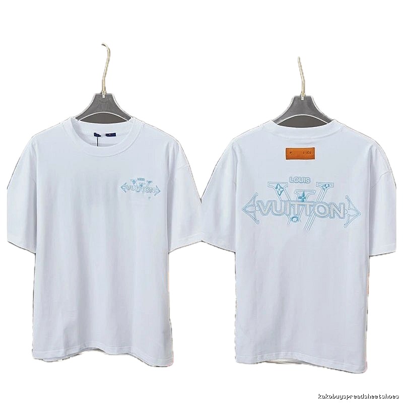 Louis Vuitton Embroidered Trendy-style White T-Shirt
