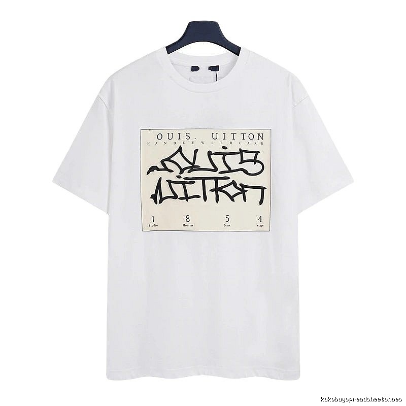 Louis Vuitton Graffiti Street Style White Short-sleeve T-shirt