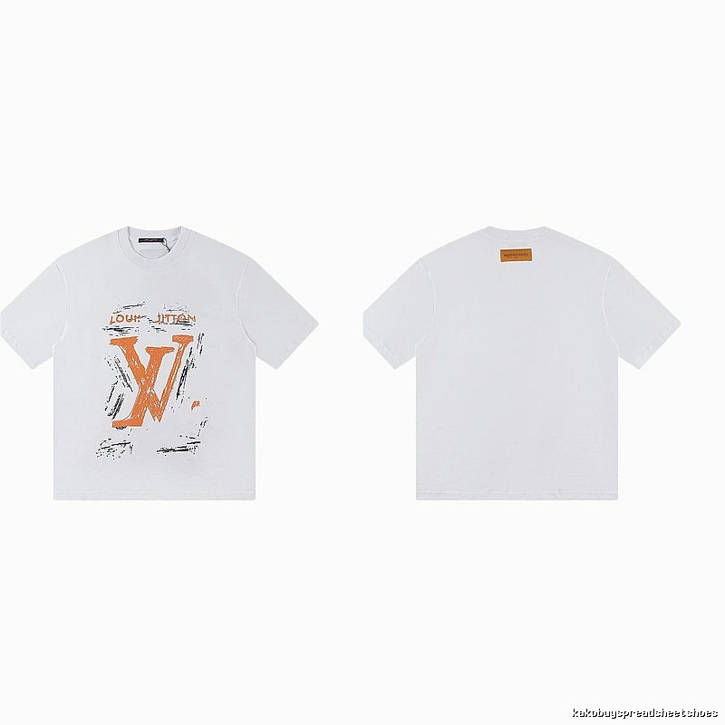 Louis Vuitton Graffiti Trendy Cool Style White Short-sleeve T-shirt