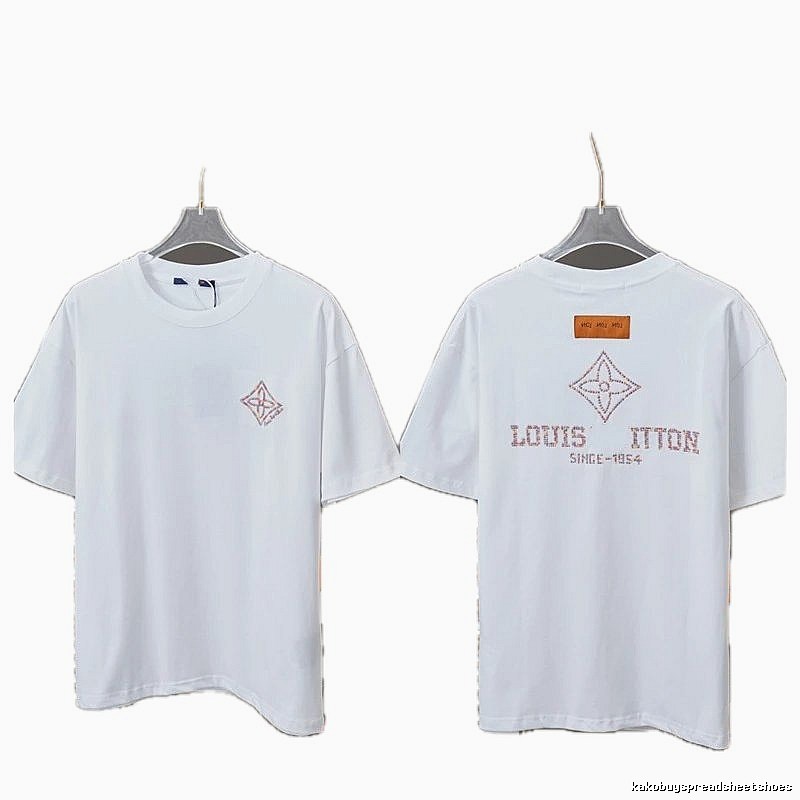 Louis Vuitton Monogram Embroidered Casual White T-Shirt