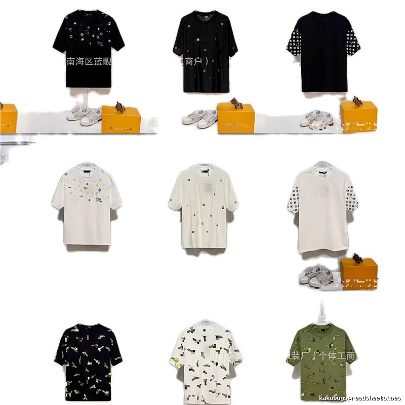 Louis Vuitton Monogram Light Luxury Trendy Style Multi-color Short-sleeve T-shirt