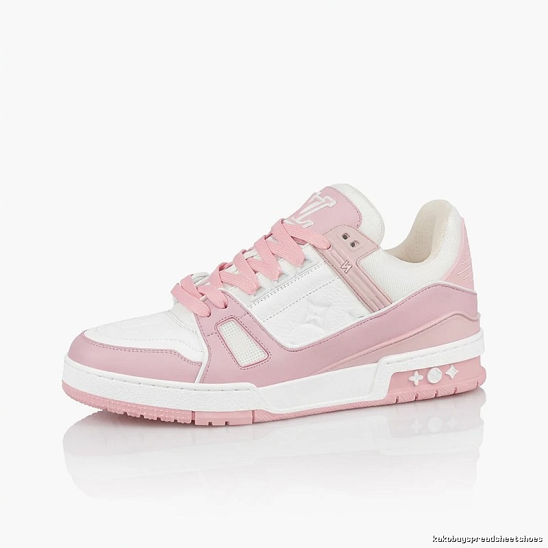 Louis Vuitton pink and white fashionable sports shoes