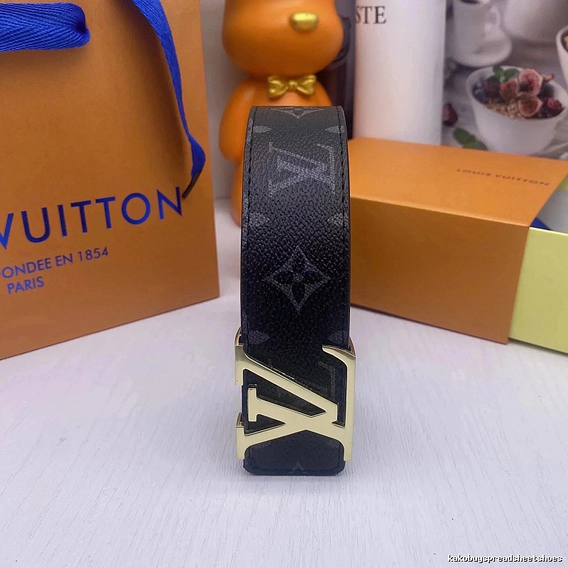 Louis Vuitton Polished Buckle Finish Monogram Belt Relaxed Styling