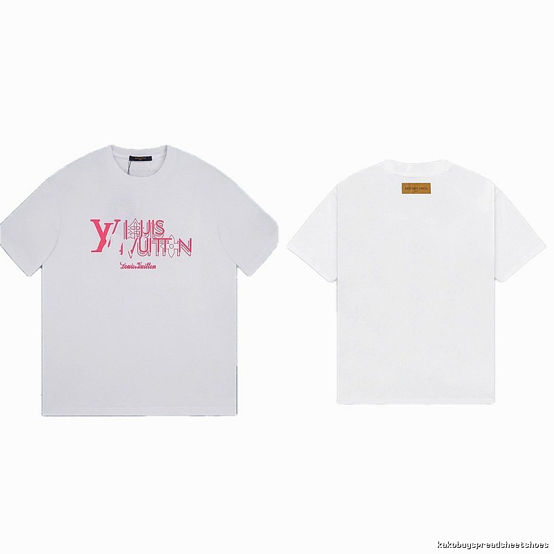 Louis Vuitton Trendy Misaligned Print White T-shirt