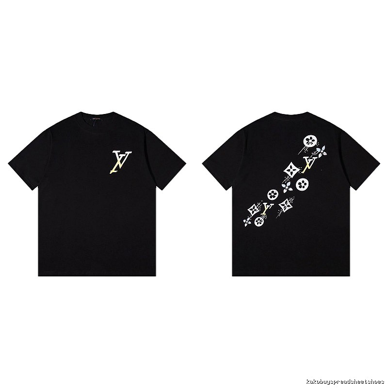 Louis Vuitton Trendy Monogram Black Short Sleeve T-shirt