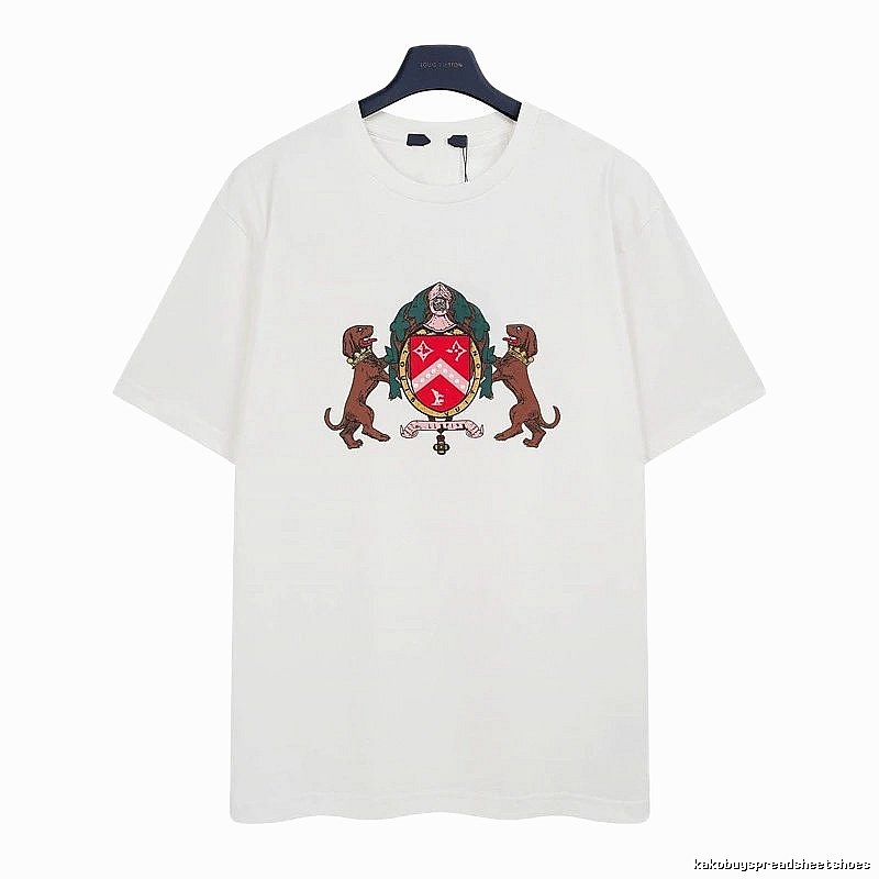 Louis Vuitton Vintage-style Badge White Short-sleeve T-shirt