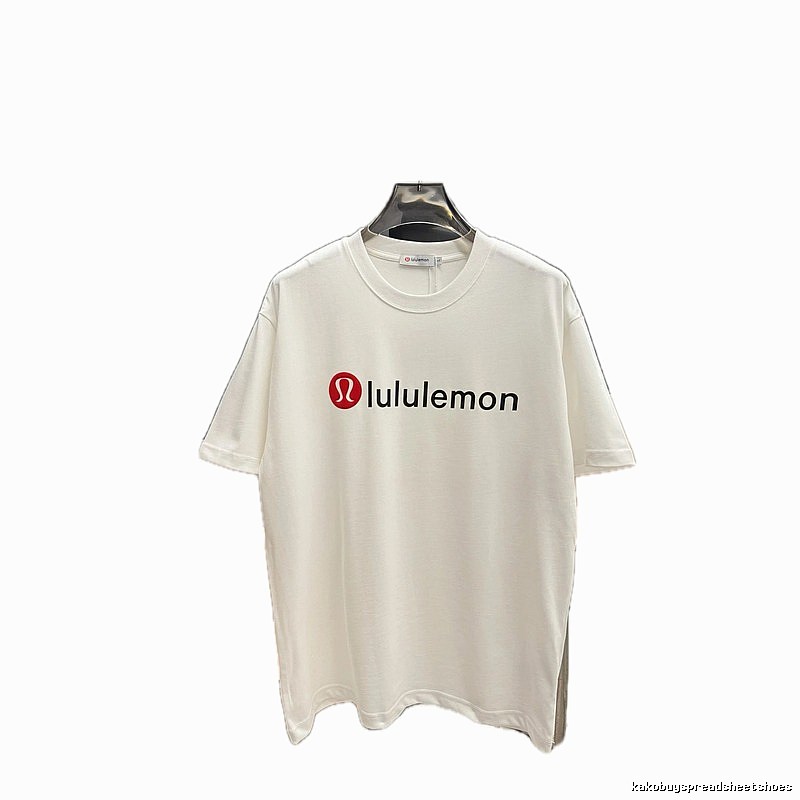 lululemon printed casual style white short-sleeve T-shirt