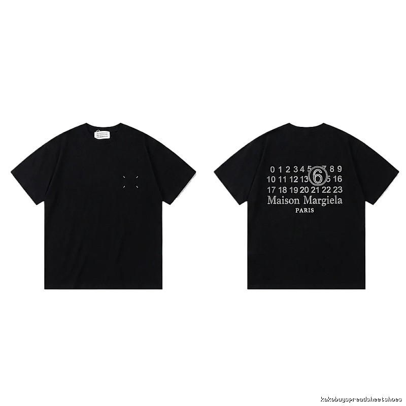 Maison Margiela black T-shirt with digital printing