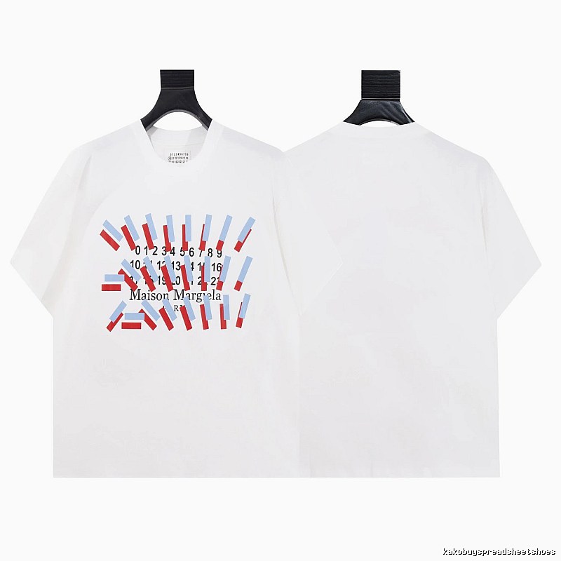 Maison Margiela Digital Print Casual White T-Shirt