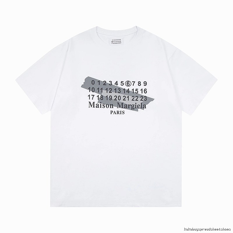 Maison Margiela Digital Print Cool Trendy White T-shirt