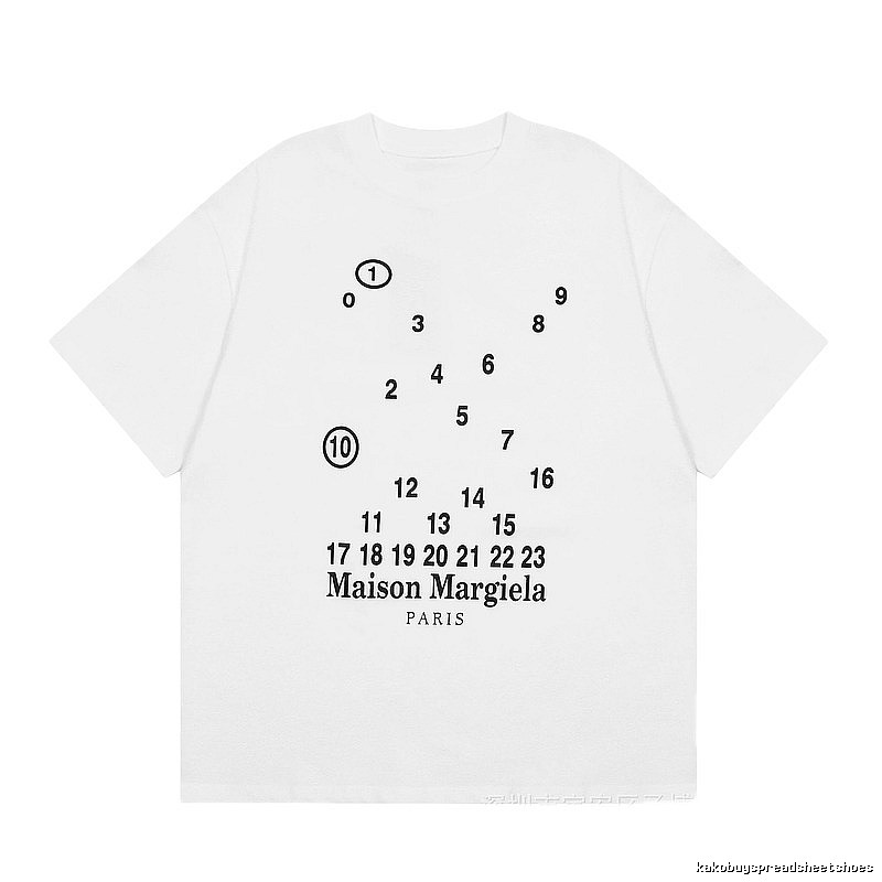 Maison Margiela Digital Print Trendy Cool Style White T-Shirt