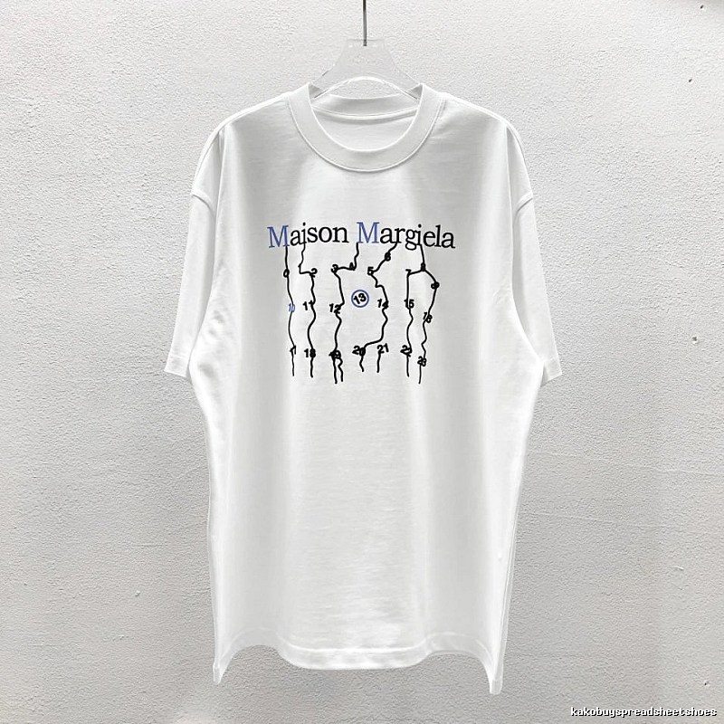 Maison Margiela Digital Trendy Cool Style White T-Shirt