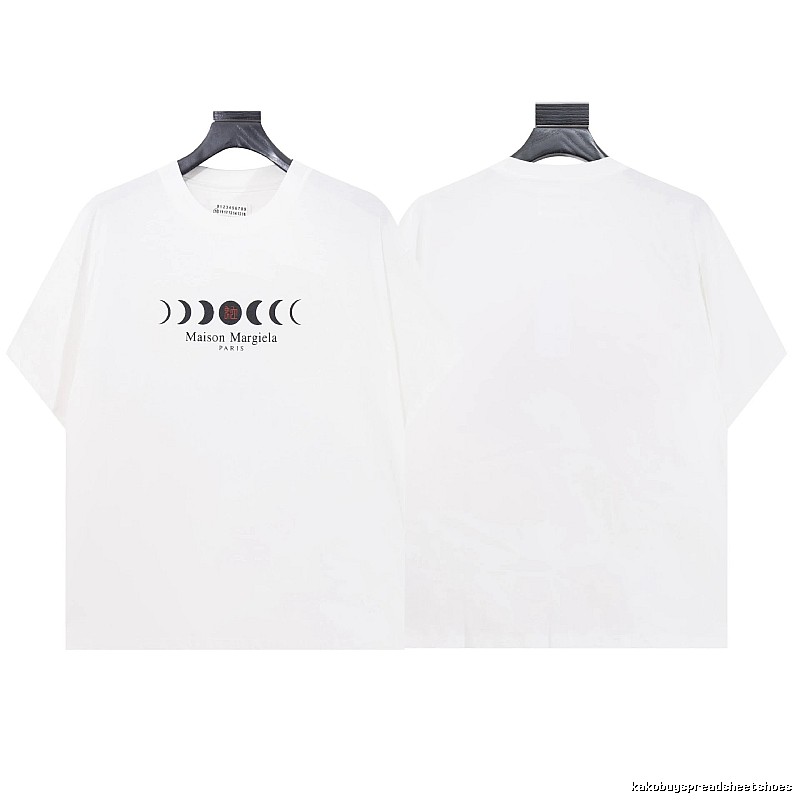 Maison Margiela Lunar Phase Minimalist Style White Short Sleeve T-shirt