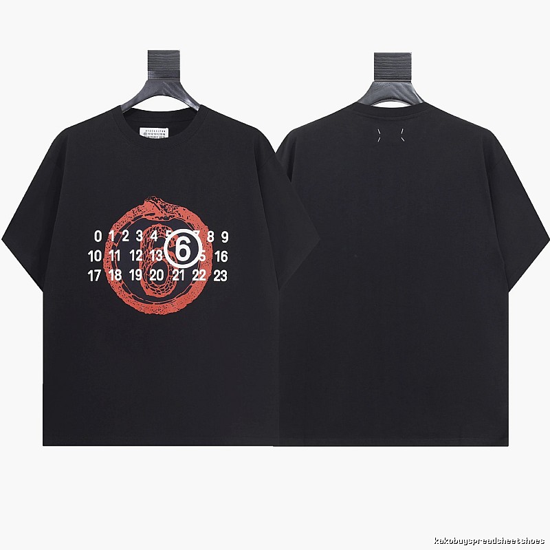 Maison Margiela MM6 Street Style Black Short Sleeve T-shirt