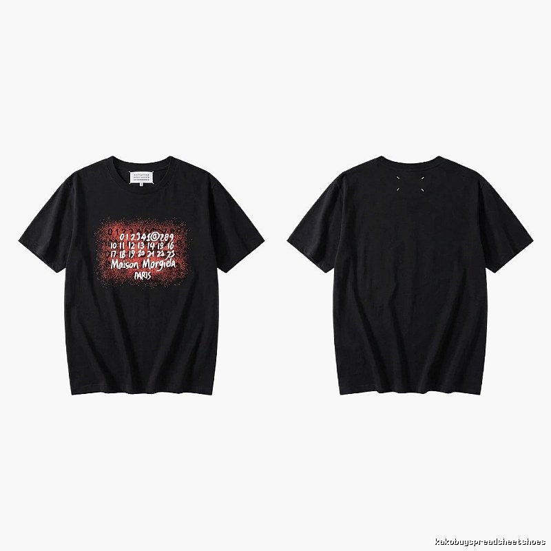 Maison Margiela Printed Style Black T-shirt