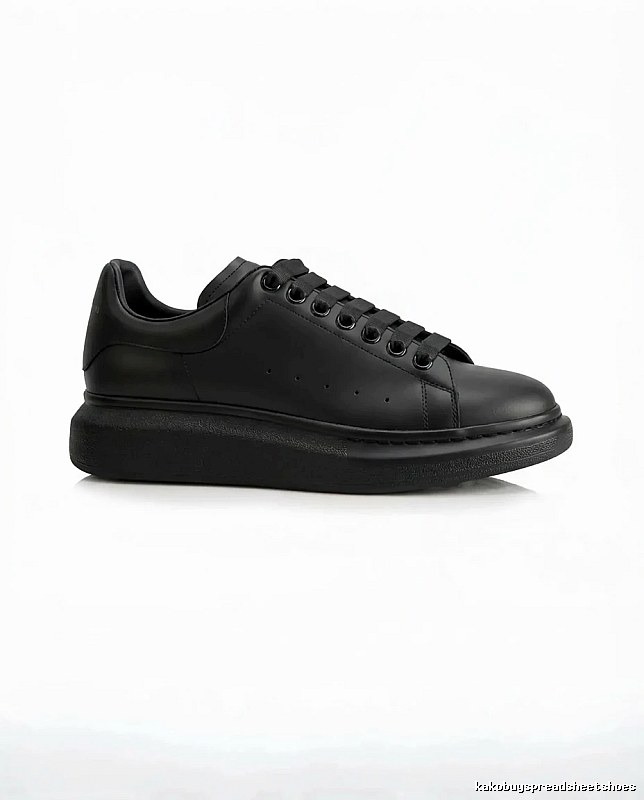 McQueen Thick-soled Casual Style Black Shoes