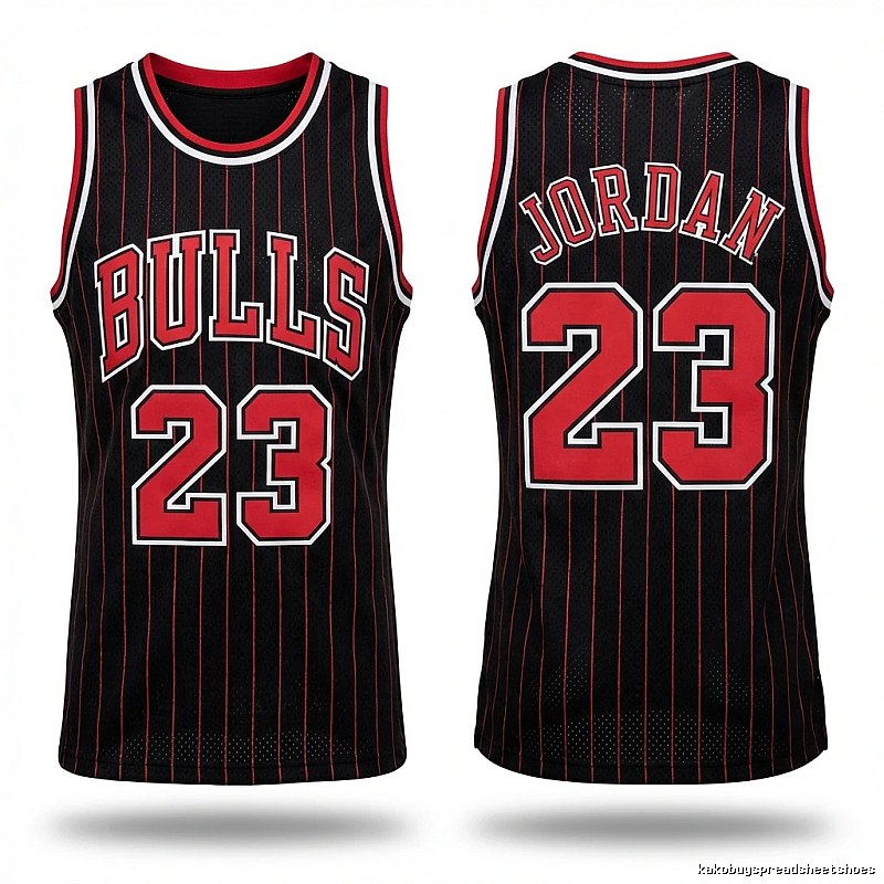 Michael Jordan No. 23 black and red jersey