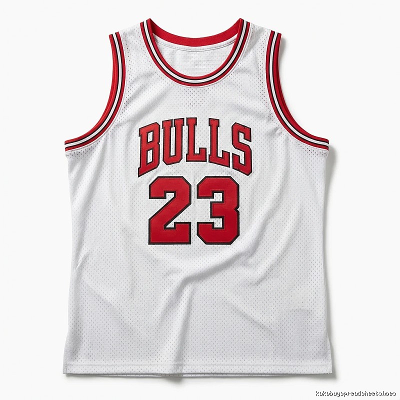 Michael Jordan retro-style white and red jersey