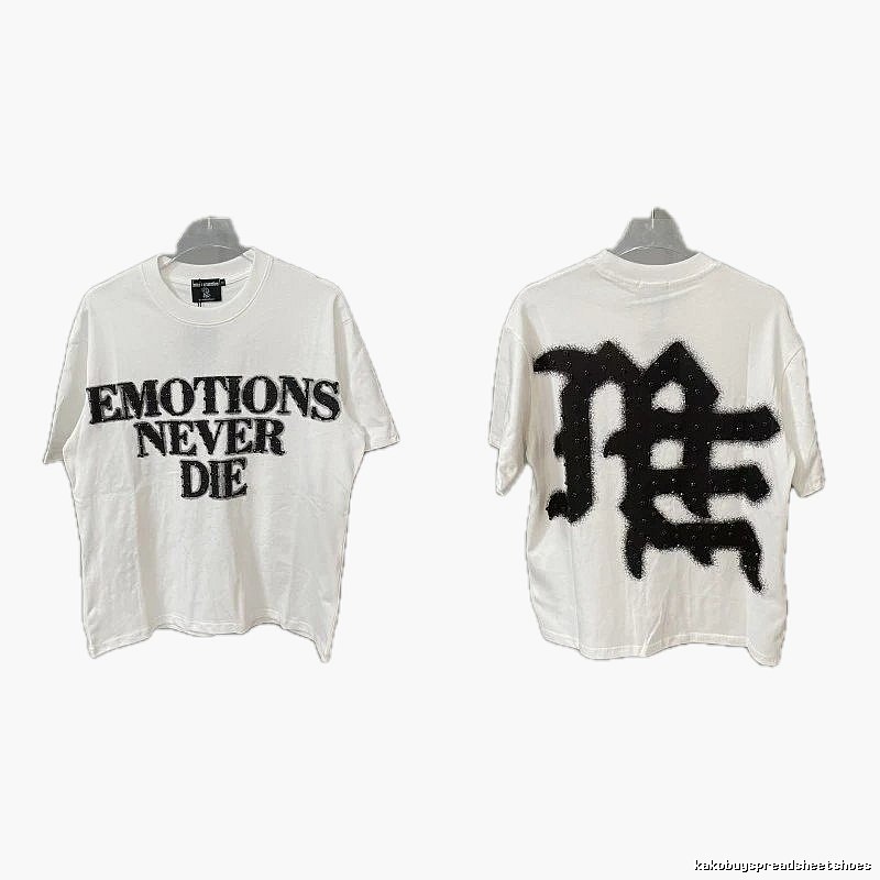 Mixed Emotion Graffiti Street Style White T-Shirt