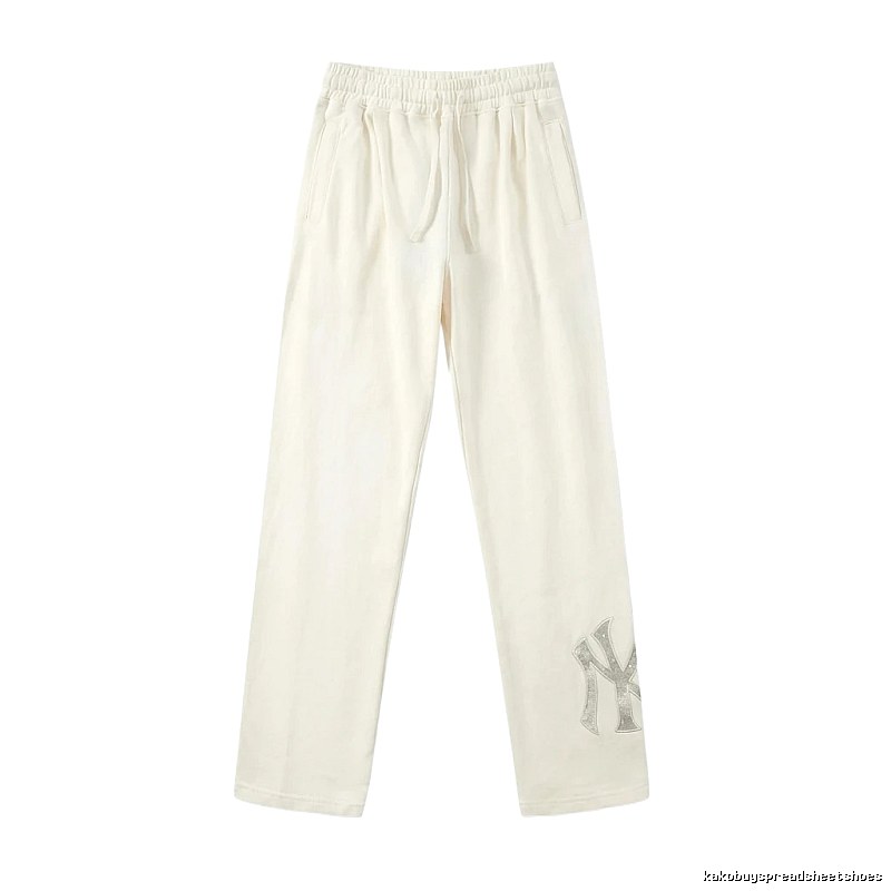 MLB casual style white long trousers