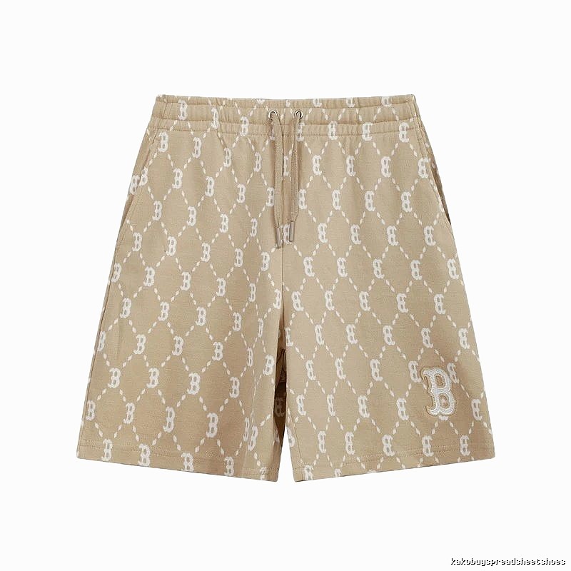 MLB checkered casual khaki shorts