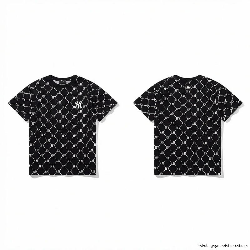 MLB full - print style black T - shirt
