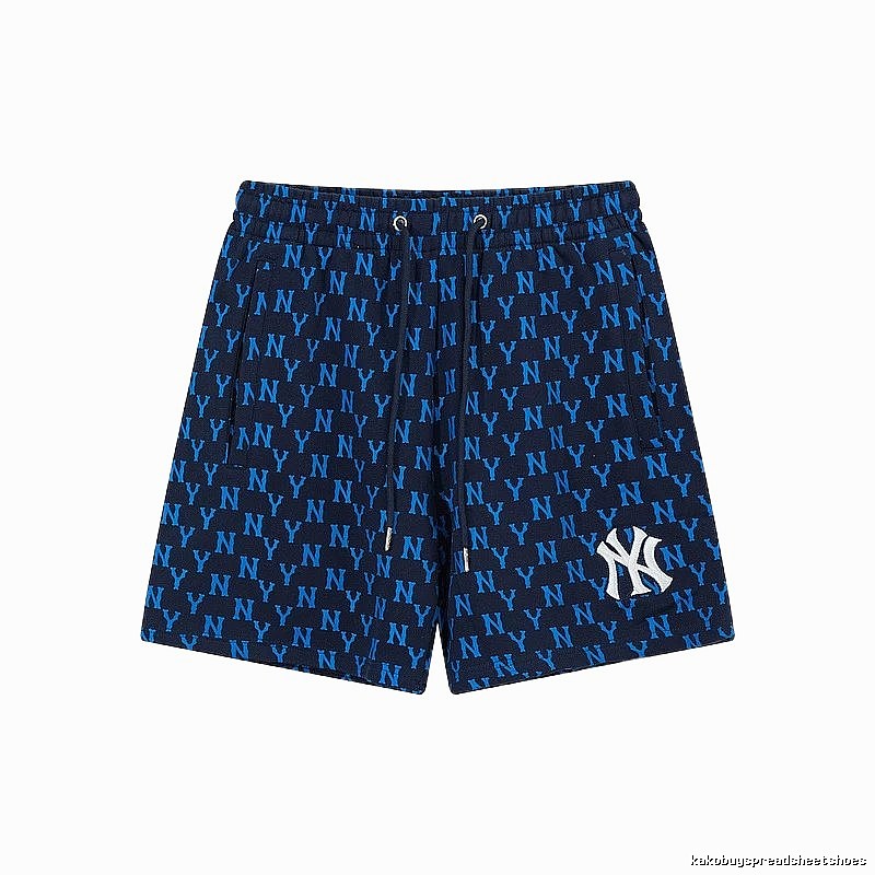 MLB full-print style dark blue shorts