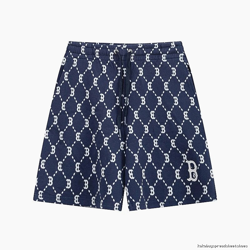 MLB full-print style navy blue shorts