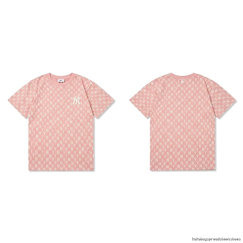 MLB full - print style pink T - shirt