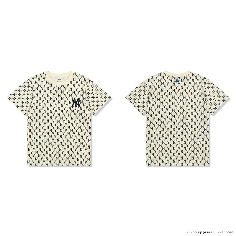 MLB full-print trendy style white T-shirt