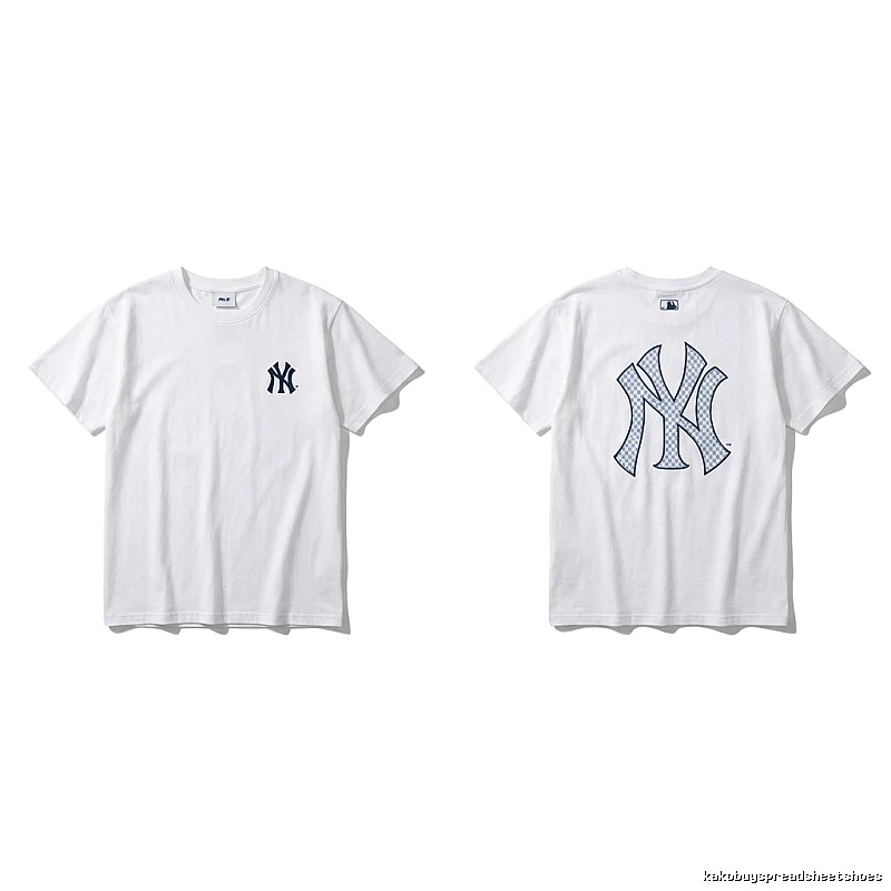 MLB NY Series Simple Style White T-shirt