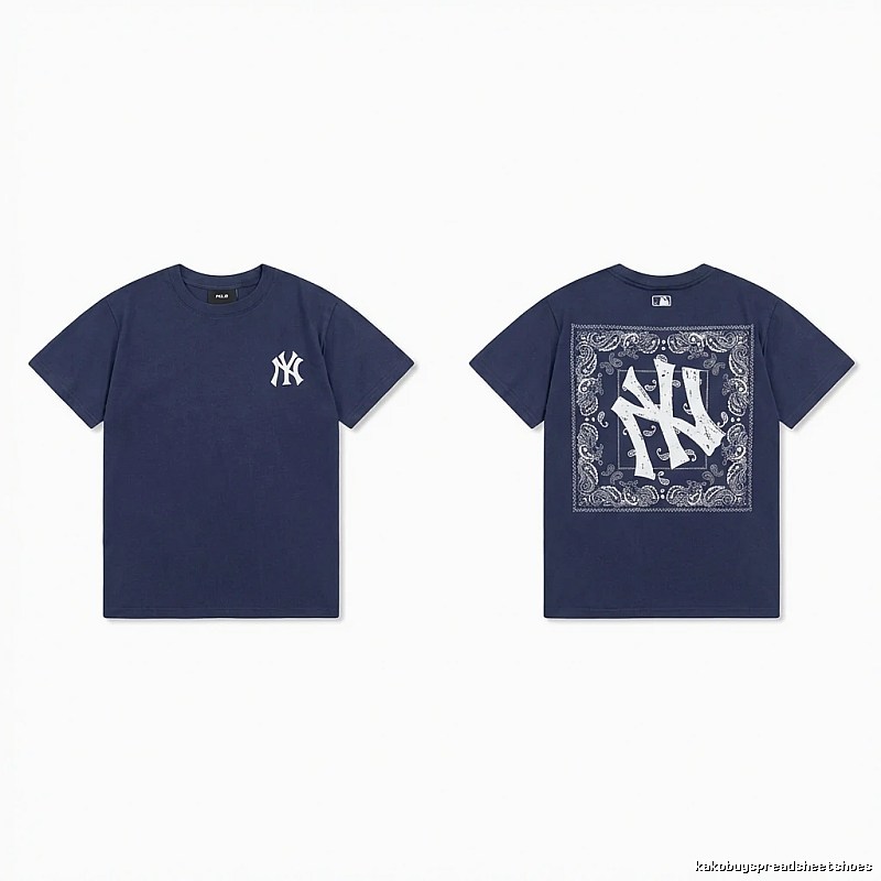 MLB Printed Trendy Style Navy Blue T-shirt