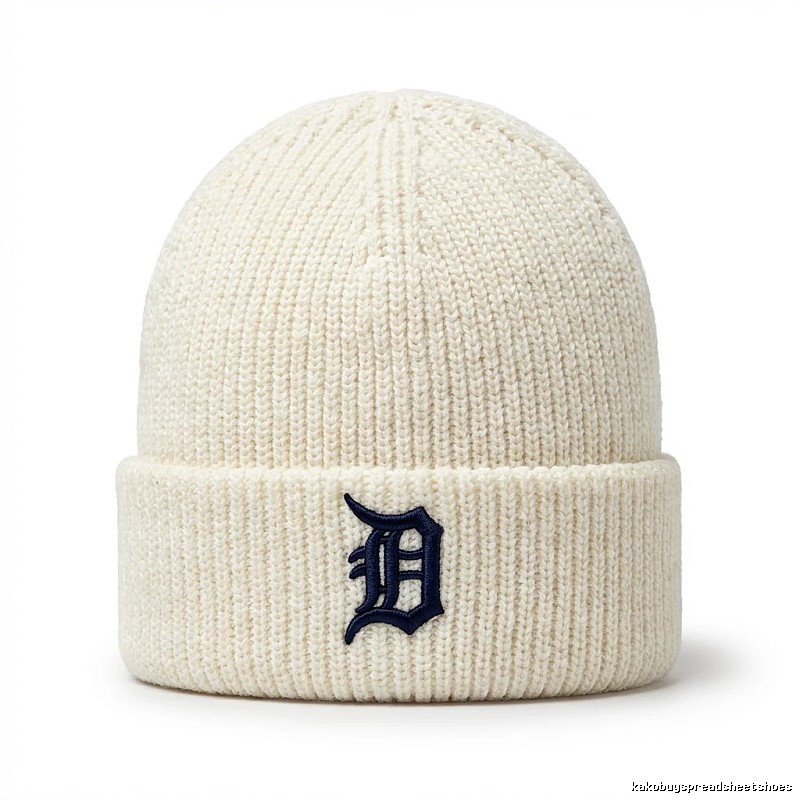 MLB retro-style beige knitted hat