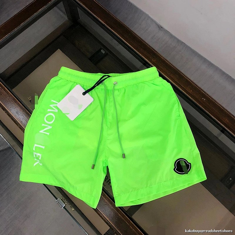 Moncler Beach Collection Casual Style Fluorescent Green Shorts