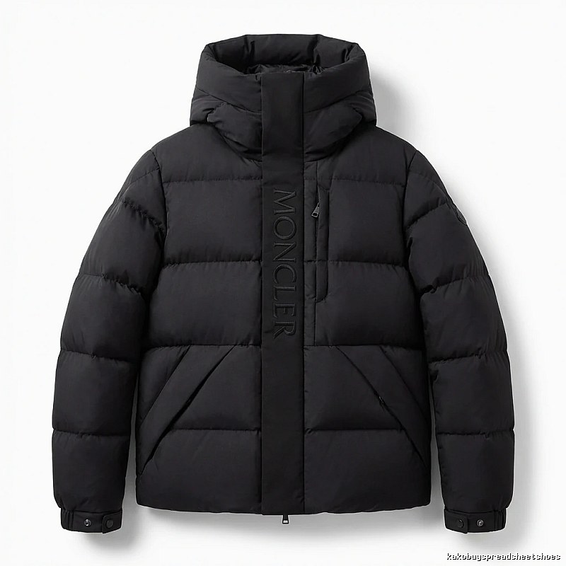 Moncler black minimalist style down jacket