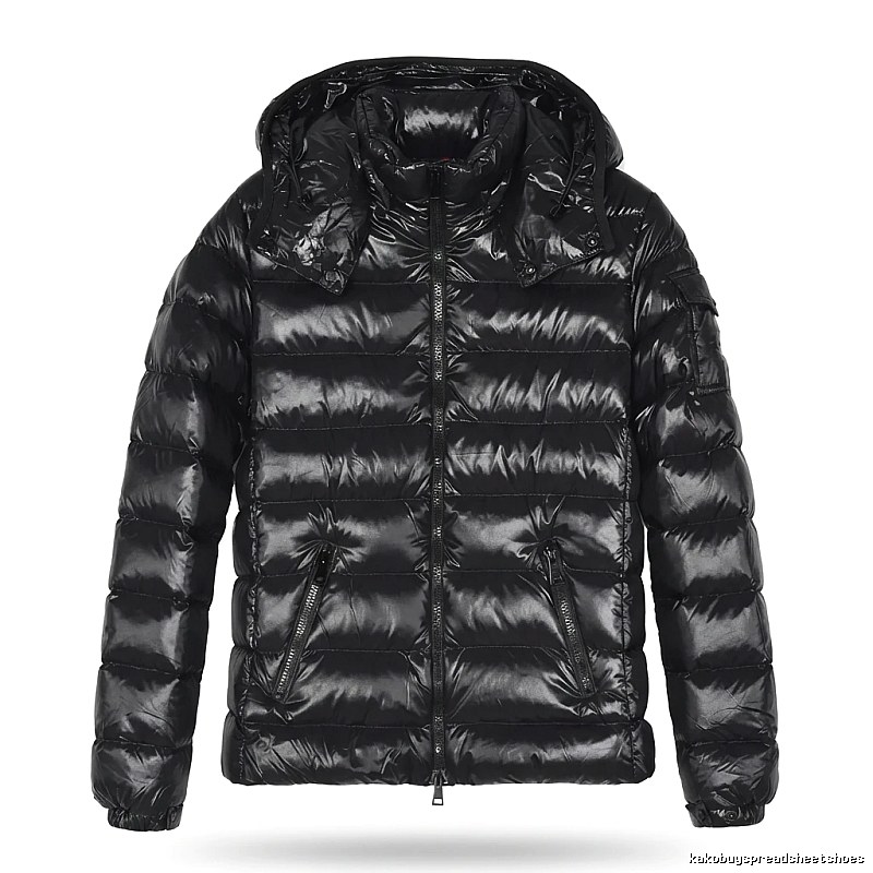 Moncler black shiny down jacket