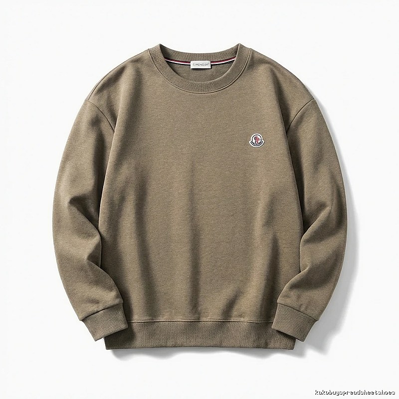 Moncler Crewneck Simple Style Sweatshirt (Khaki)