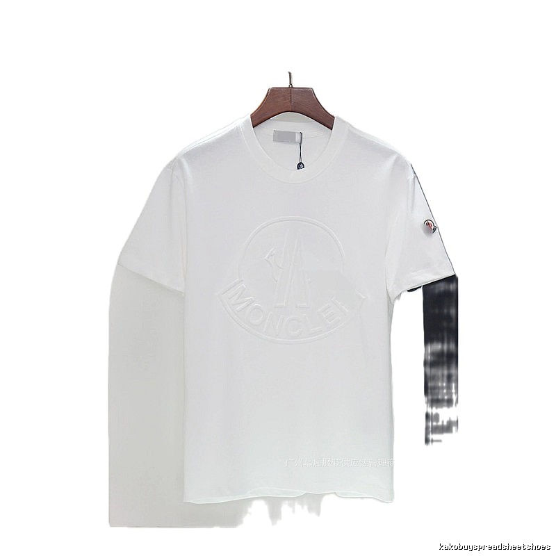 Moncler Embossed Casual White T-Shirt