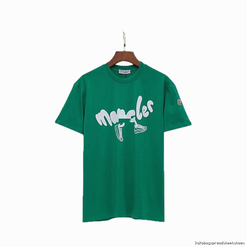 Moncler Graffiti Casual Style Green Short-sleeve T-shirt