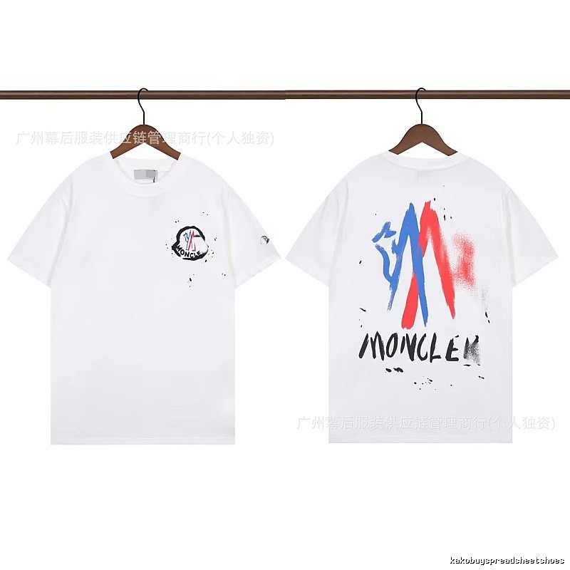 Moncler Graffiti Street Style White Short-sleeve T-shirt