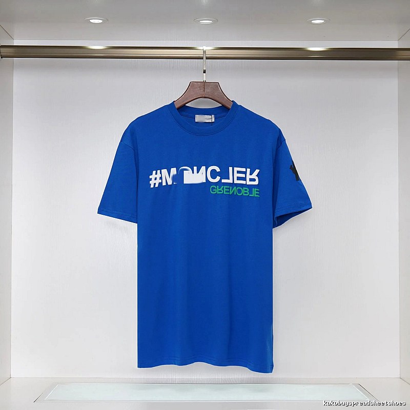 Moncler Grenoble Street Style Blue Short-sleeve T-shirt