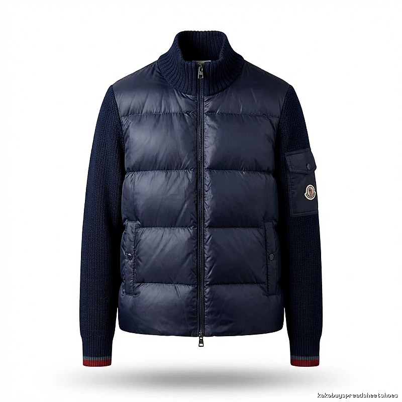 Moncler knitted and spliced down jacket