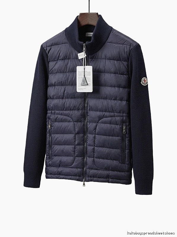 Moncler knitted spliced down jacket