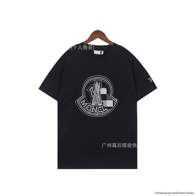 Moncler Large Logo Trendy Style Black Short-sleeve T-shirt