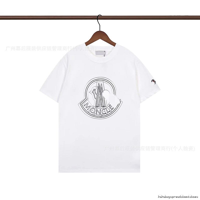 Moncler Large Logo Trendy Style White Short-sleeve T-shirt