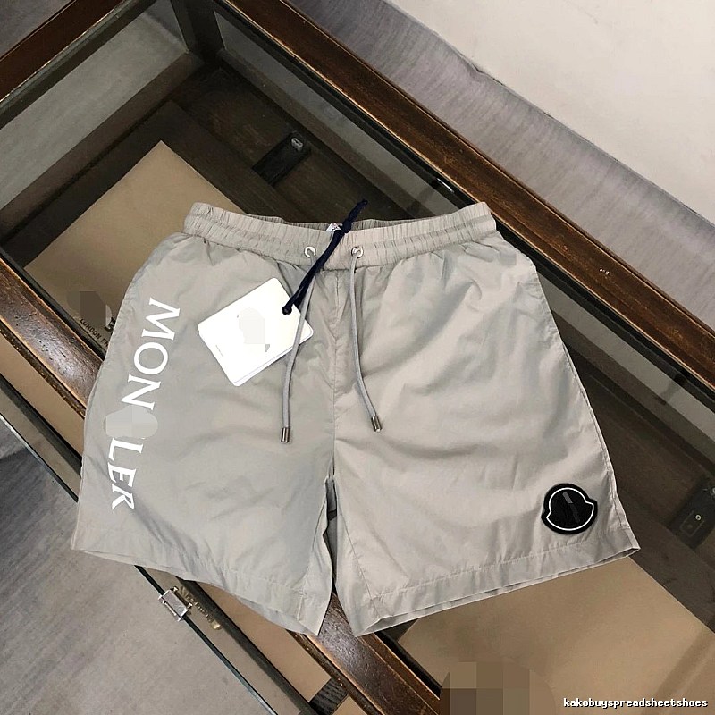 Moncler Letter Print Light Gray Casual Shorts