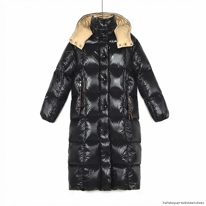 Moncler long black down jacket