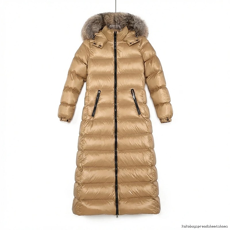 Moncler long stylish camel down jacket